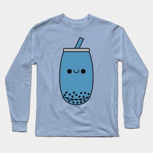 Cute Kawaii Blueberry Bubble Tea Long Sleeve T-Shirt